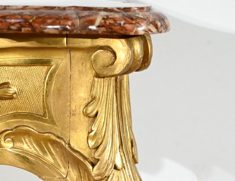 Console Murale en Bois Doré, style Louis XV, époque Napoléon III – Milieu XIXe – Image 16