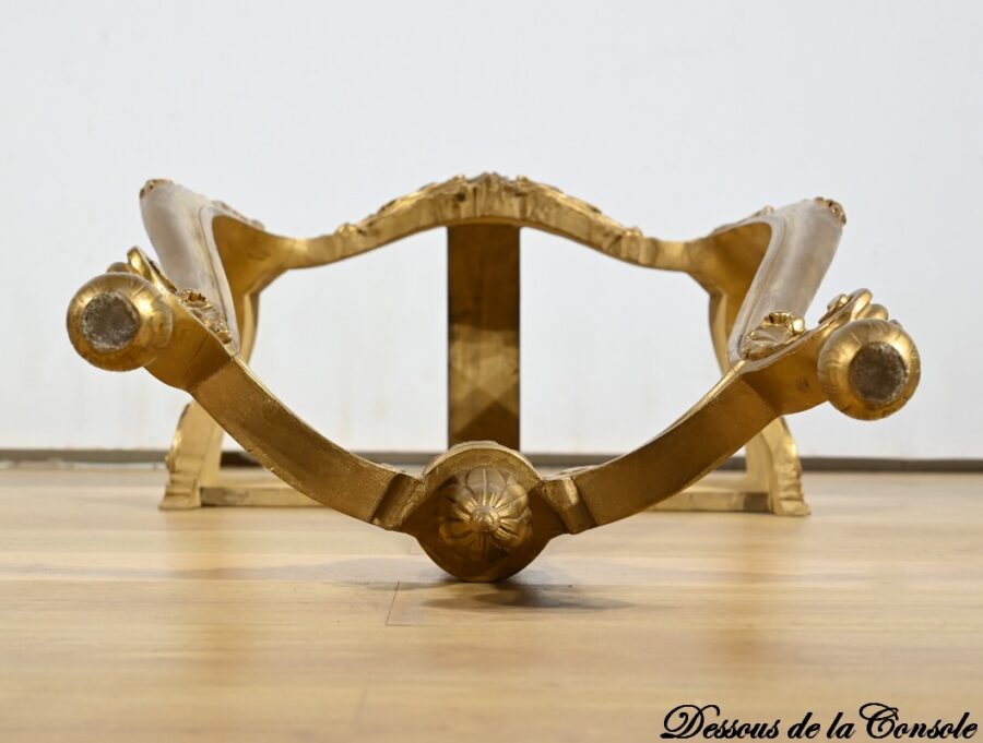 Console Murale en Bois Doré, style Louis XV, époque Napoléon III – Milieu XIXe – Image 31