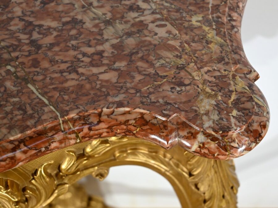 Console Murale en Bois Doré, style Louis XV, époque Napoléon III – Milieu XIXe – Image 7