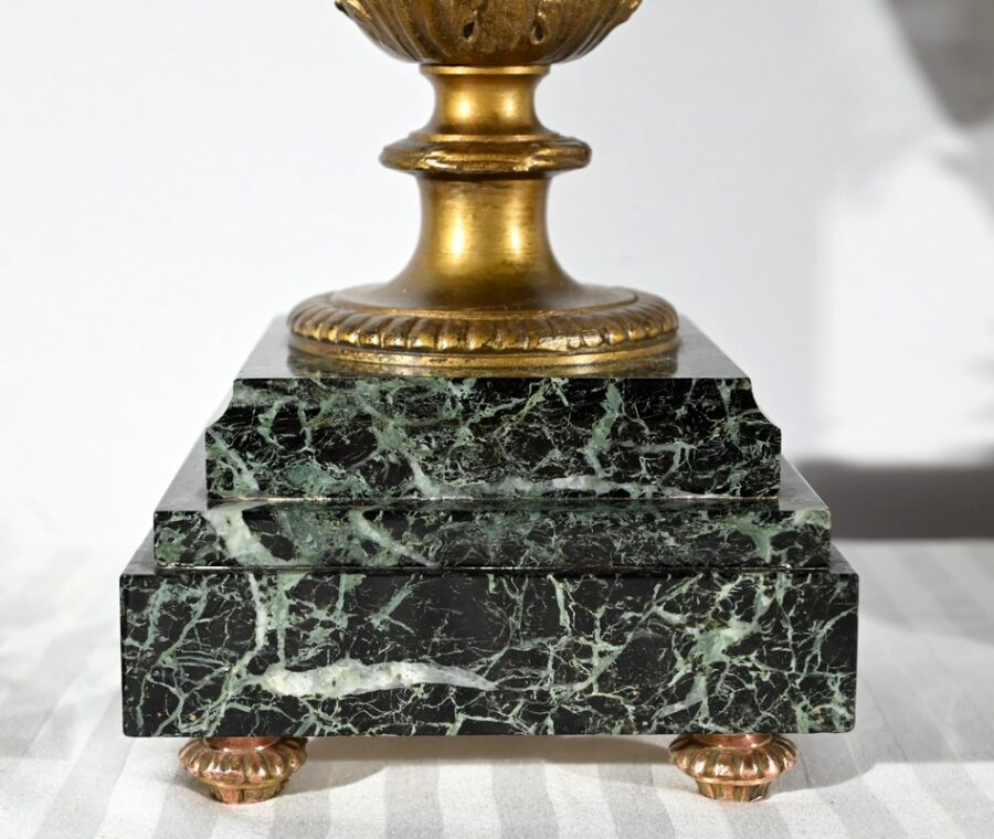 Importante Garniture de Cheminée en Régule et Marbre – Fin XIXe – Image 24