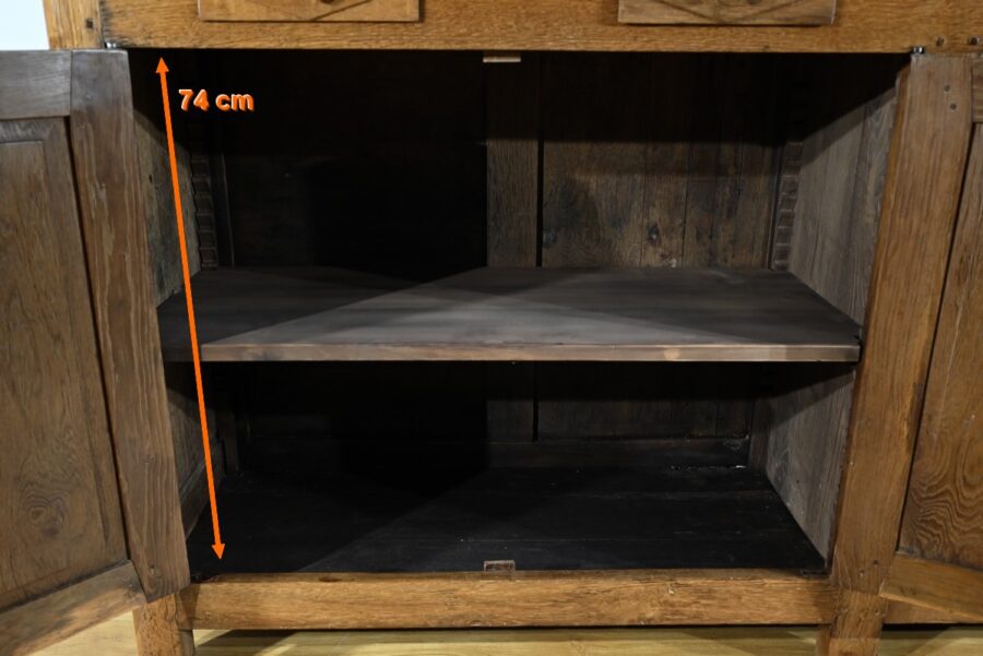 Long Meuble de Commerce en Chêne – Fin XIXe – Image 32
