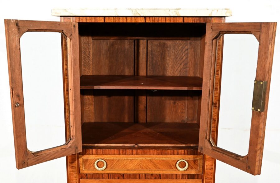 Meuble Vitrine en Bois de Rose, style Louis XVI – Fin XIXe – Image 30