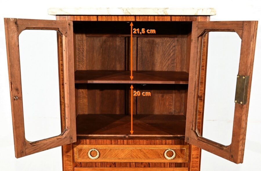 Meuble Vitrine en Bois de Rose, style Louis XVI – Fin XIXe – Image 41