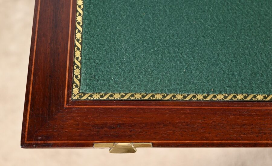 Paire de Tables de Jeux en Acajou, estampillées H.J. Linton – 1920 – Image 11