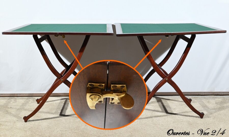 Paire de Tables de Jeux en Acajou, estampillées H.J. Linton – 1920 – Image 17