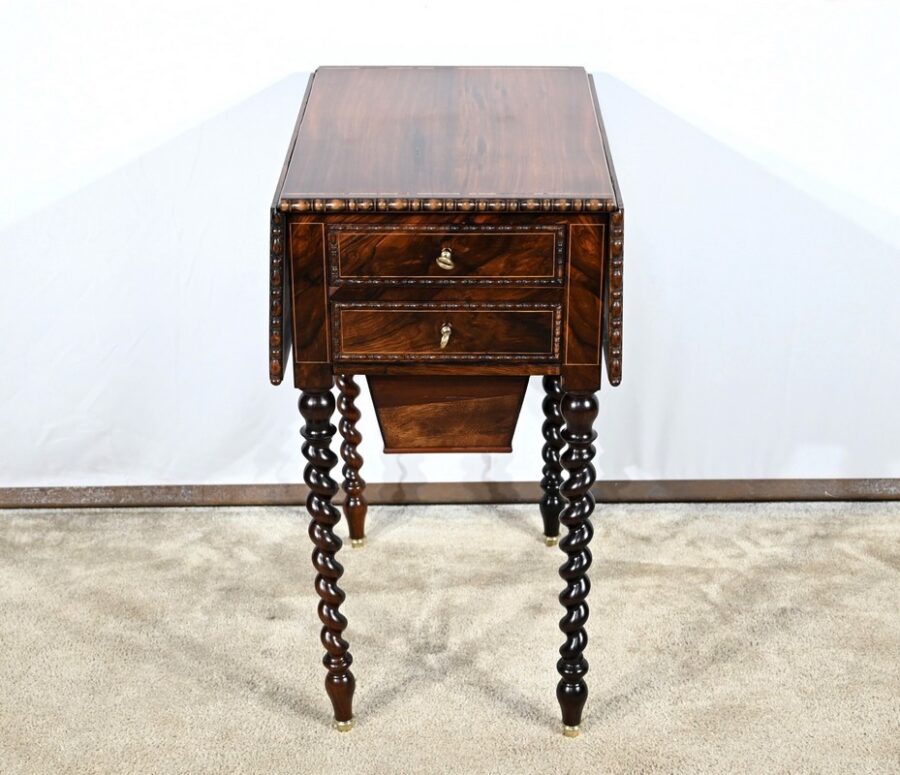 Petite Table de Salon en Palissandre, époque Restauration – Début XIXe – Image 2