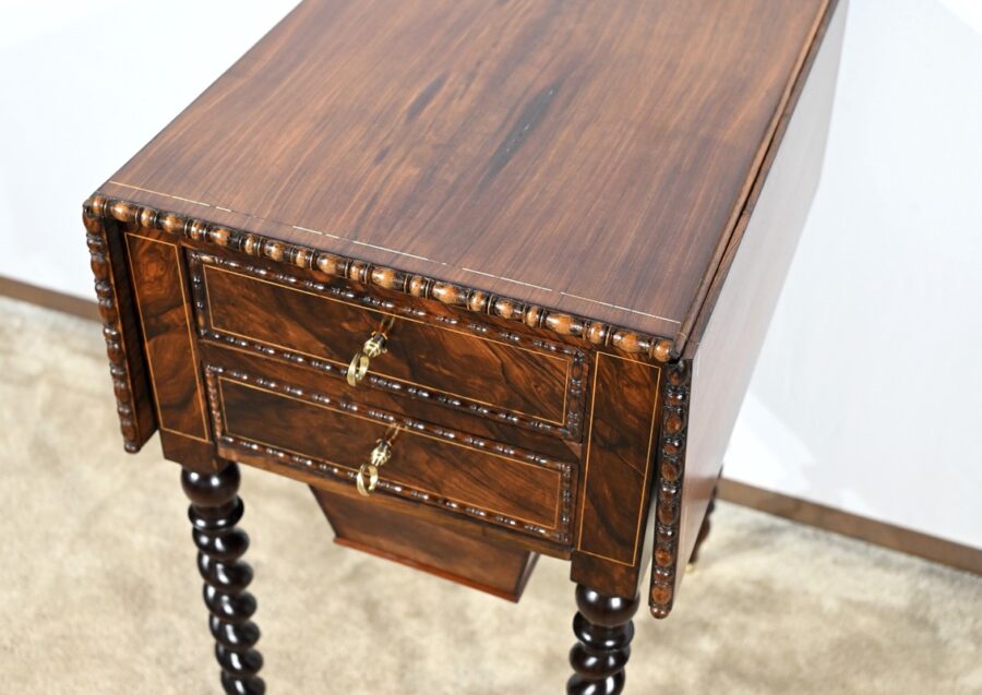 Petite Table de Salon en Palissandre, époque Restauration – Début XIXe – Image 11