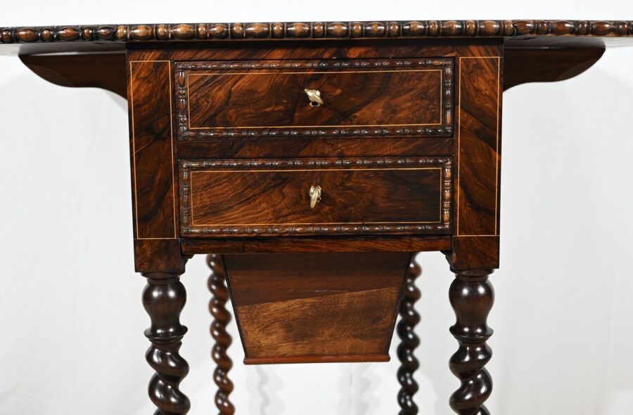 Petite Table de Salon en Palissandre, époque Restauration – Début XIXe – Image 13