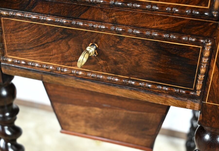 Petite Table de Salon en Palissandre, époque Restauration – Début XIXe – Image 17