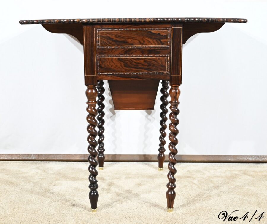 Petite Table de Salon en Palissandre, époque Restauration – Début XIXe – Image 24