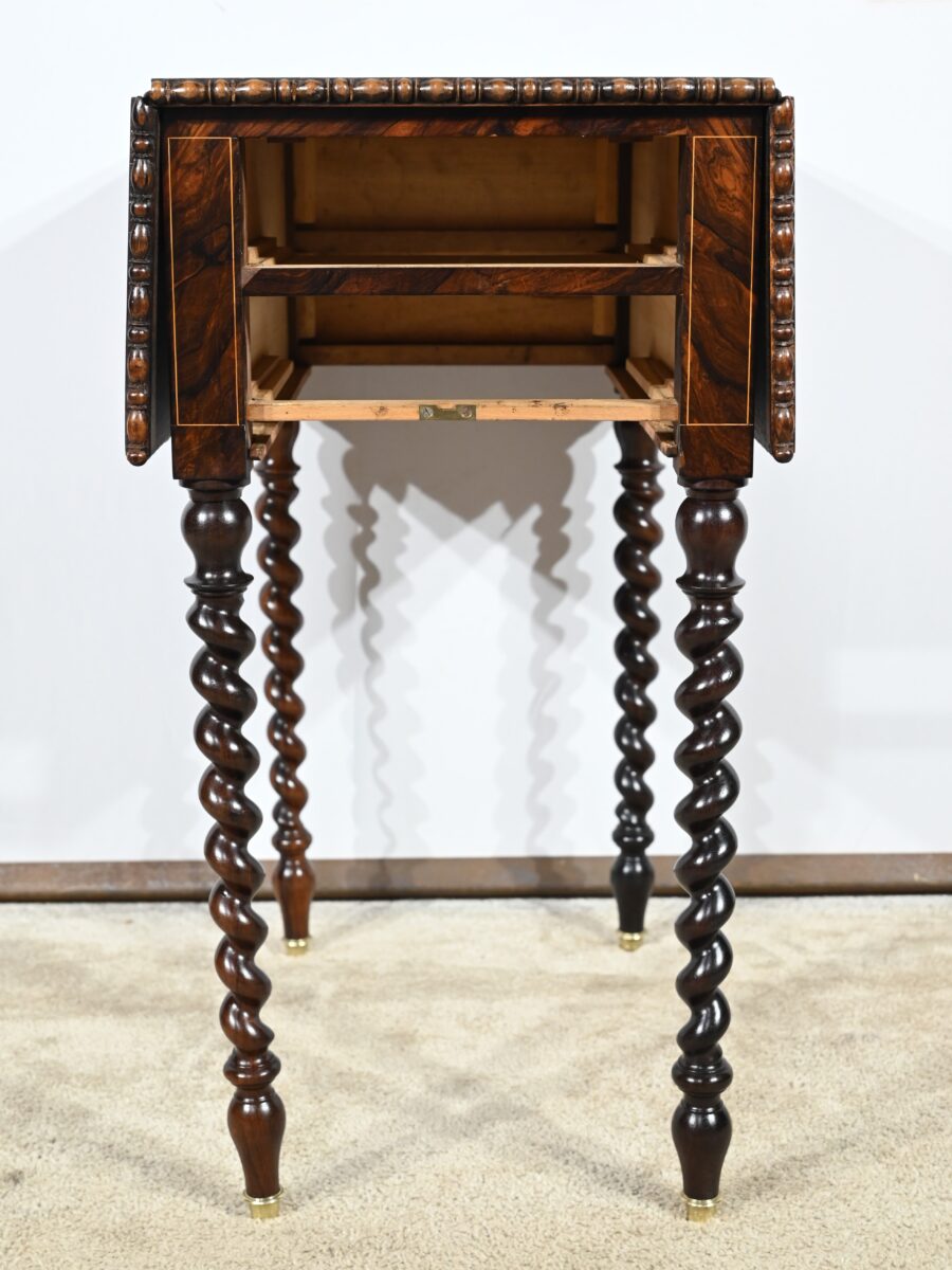 Petite Table de Salon en Palissandre, époque Restauration – Début XIXe – Image 30
