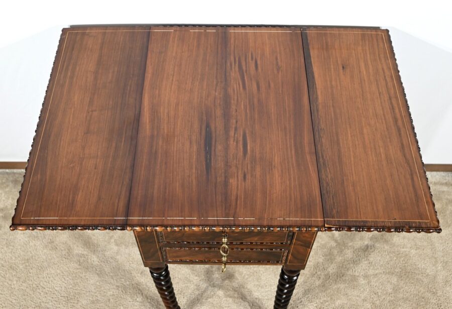 Petite Table de Salon en Palissandre, époque Restauration – Début XIXe – Image 6