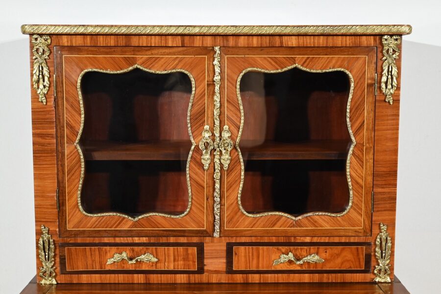 Petit Bonheur du Jour en Bois de Rose, style Louis XV – Milieu XIXe – Image 10