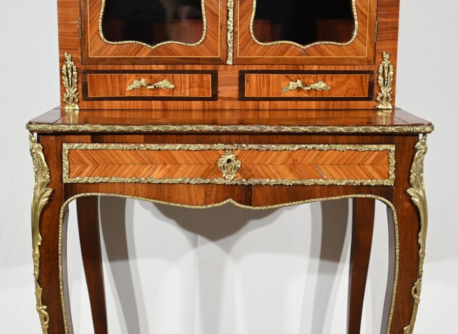 Petit Bonheur du Jour en Bois de Rose, style Louis XV – Milieu XIXe – Image 14