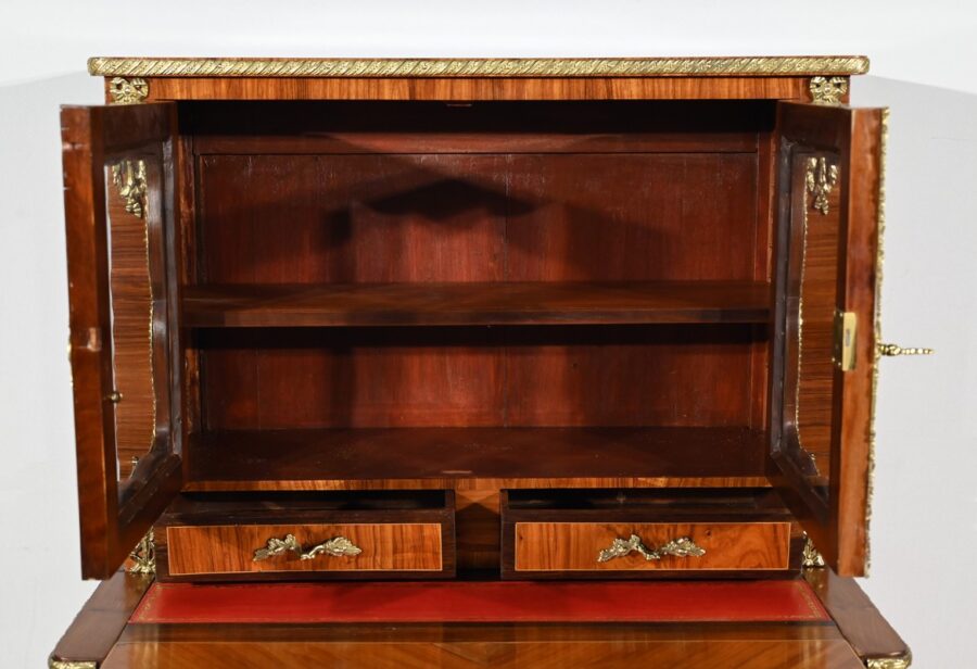 Petit Bonheur du Jour en Bois de Rose, style Louis XV – Milieu XIXe – Image 30