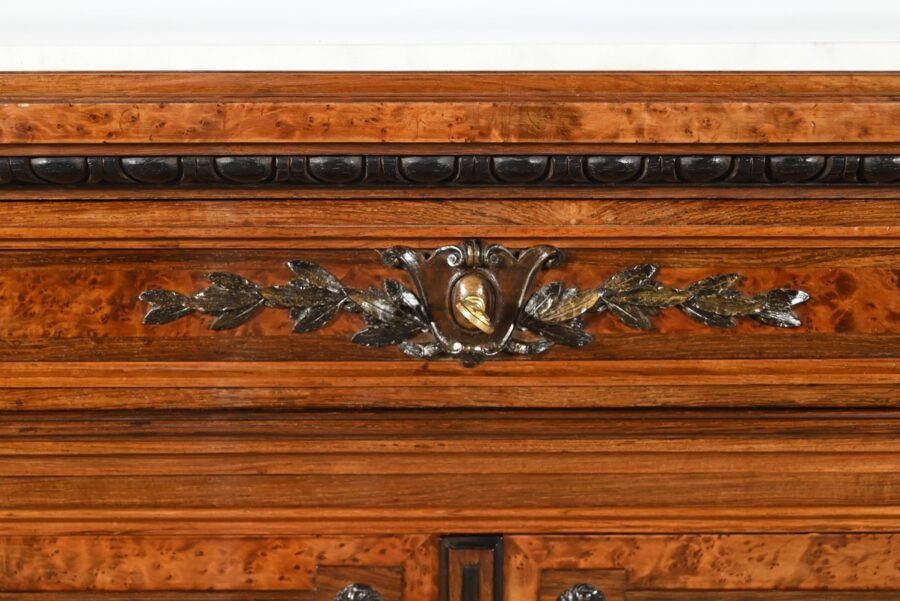 Buffet Commode en Loupe d'Amboine et Palissandre, style Louis XVI – 2ème Partie XIXe – Image 13