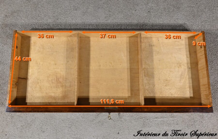 Buffet Commode en Loupe d'Amboine et Palissandre, style Louis XVI – 2ème Partie XIXe – Image 35