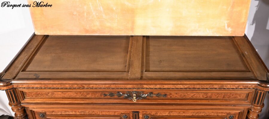 Buffet Commode en Loupe d'Amboine et Palissandre, style Louis XVI – 2ème Partie XIXe – Image 39