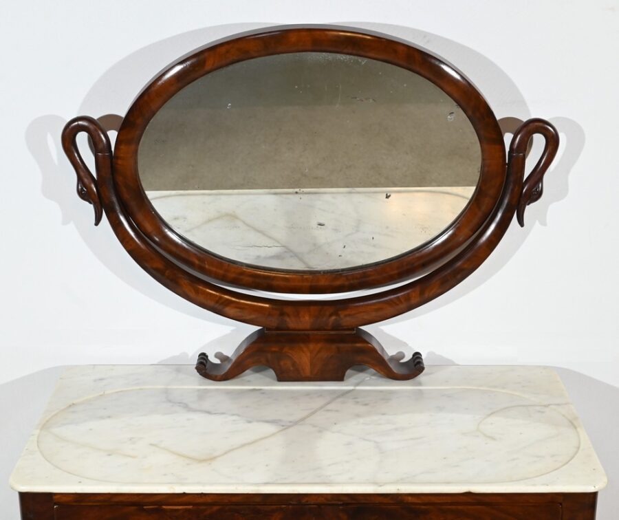 Coiffeuse en Ronce d’Acajou, époque Restauration – Début XIXe – Image 8
