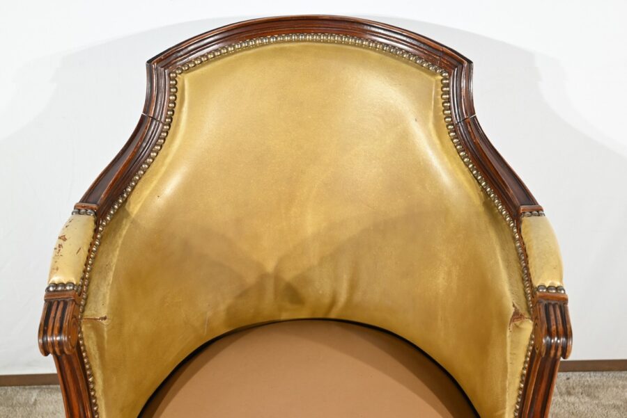 Fauteuil de Bureau Pivotant en Hêtre, style Louis XVI – Fin XIXe – Image 11