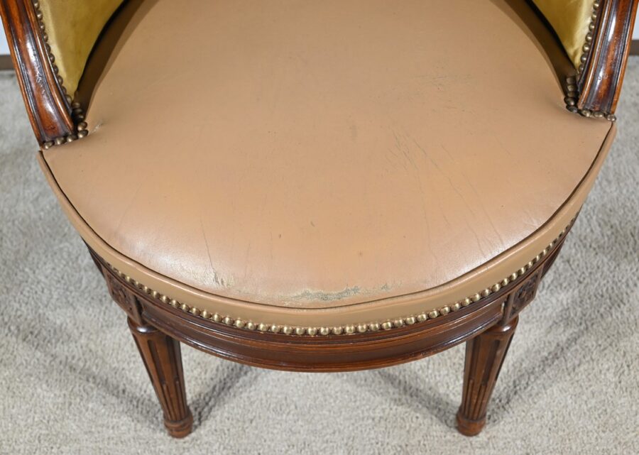 Fauteuil de Bureau Pivotant en Hêtre, style Louis XVI – Fin XIXe – Image 18