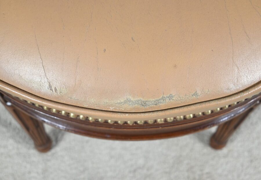Fauteuil de Bureau Pivotant en Hêtre, style Louis XVI – Fin XIXe – Image 19