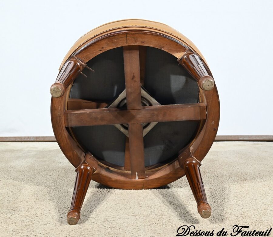 Fauteuil de Bureau Pivotant en Hêtre, style Louis XVI – Fin XIXe – Image 33
