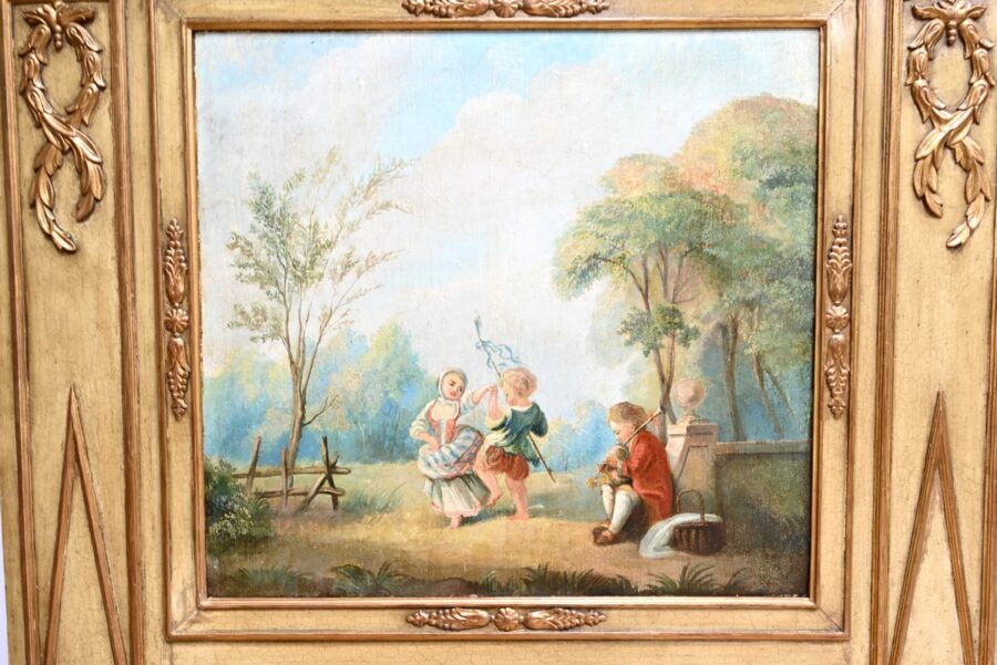 Important Trumeau en Bois Doré, époque Louis XVI – Fin XVIIIe – Image 5