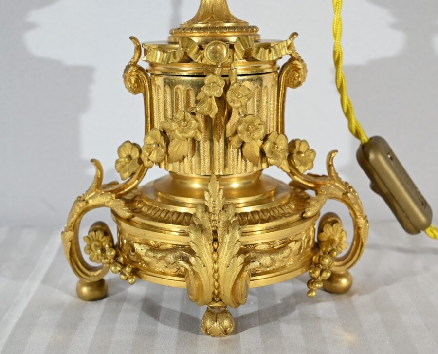 Lampe en Bronze Doré, époque Napoléon III – Milieu XIXe – Image 10