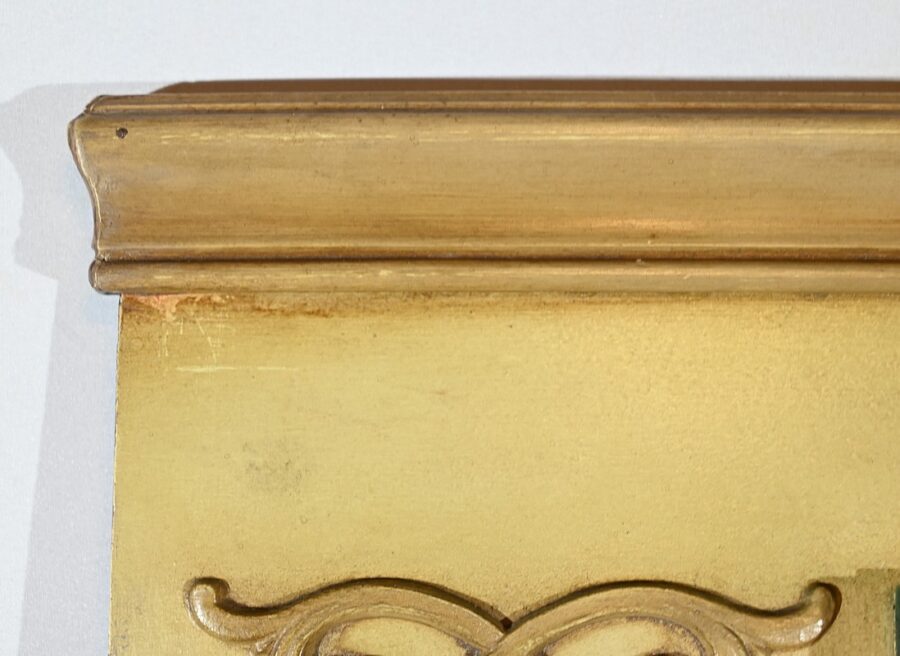 Miroir Trumeau en Bois Laqué, signé A.Thomaray, style Louis XVI - XXe – Image 14