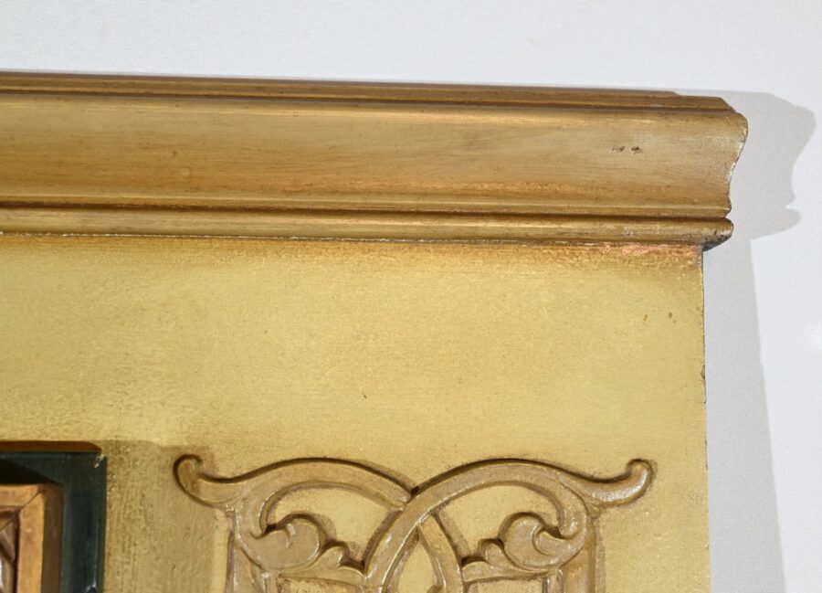 Miroir Trumeau en Bois Laqué, signé A.Thomaray, style Louis XVI - XXe – Image 15