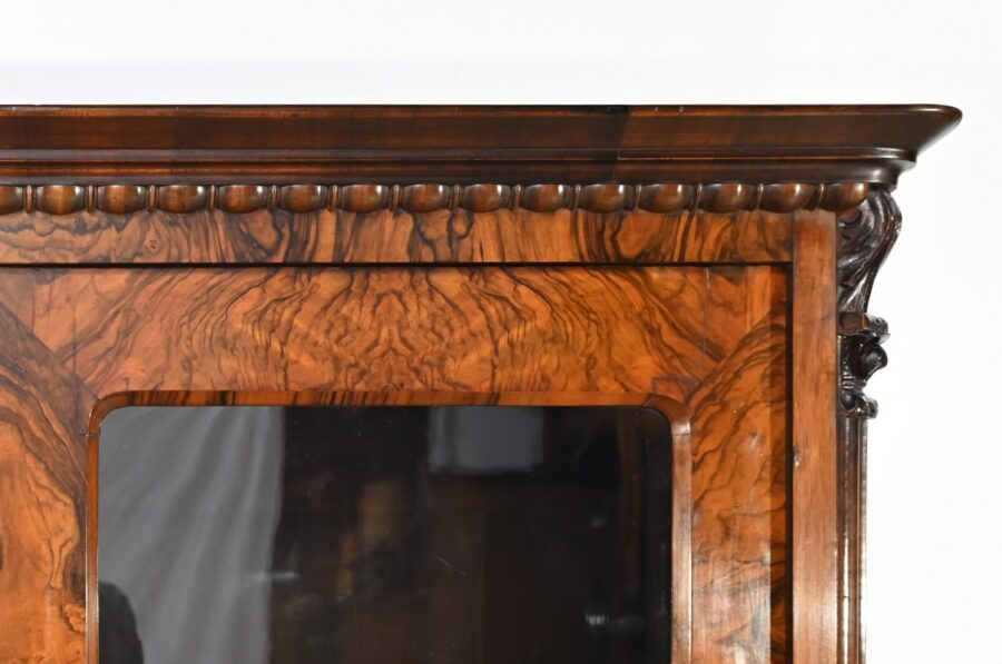 Bibliothèque en Ronce de Noyer, époque Restauration – Début XIXe – Image 12