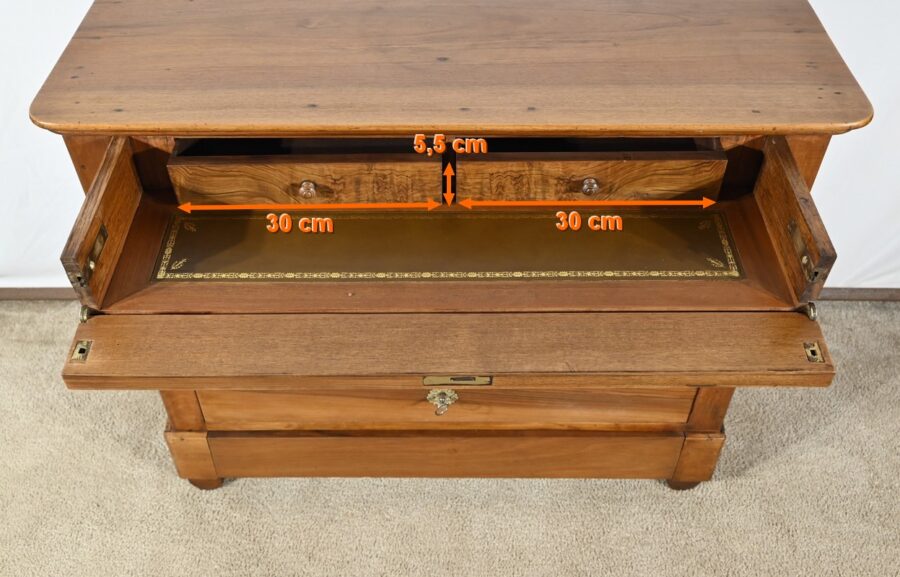 Commode Écritoire en Noyer, époque Restauration – 1ère Partie XIXe – Image 39