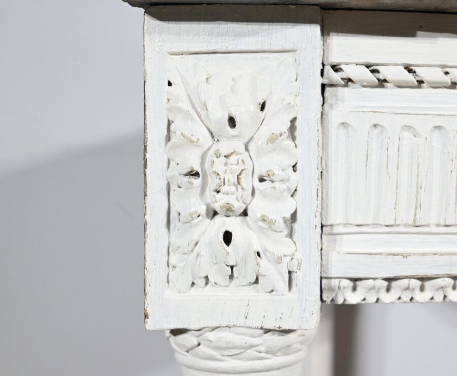 Console Demi-Lune en Bois Réchampi, style Louis XVI – Début XIXe – Image 22