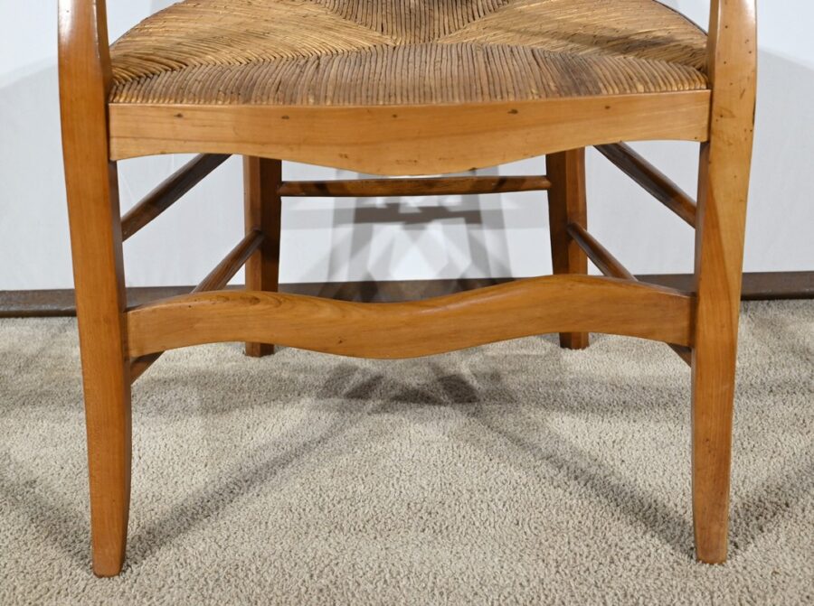 Fauteuil Grand-Mère en Merisier, style Louis Philippe – Fin XIXe – Image 14