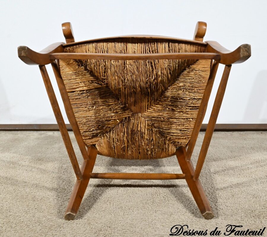 Fauteuil Grand-Mère en Merisier, style Louis Philippe – Fin XIXe – Image 21