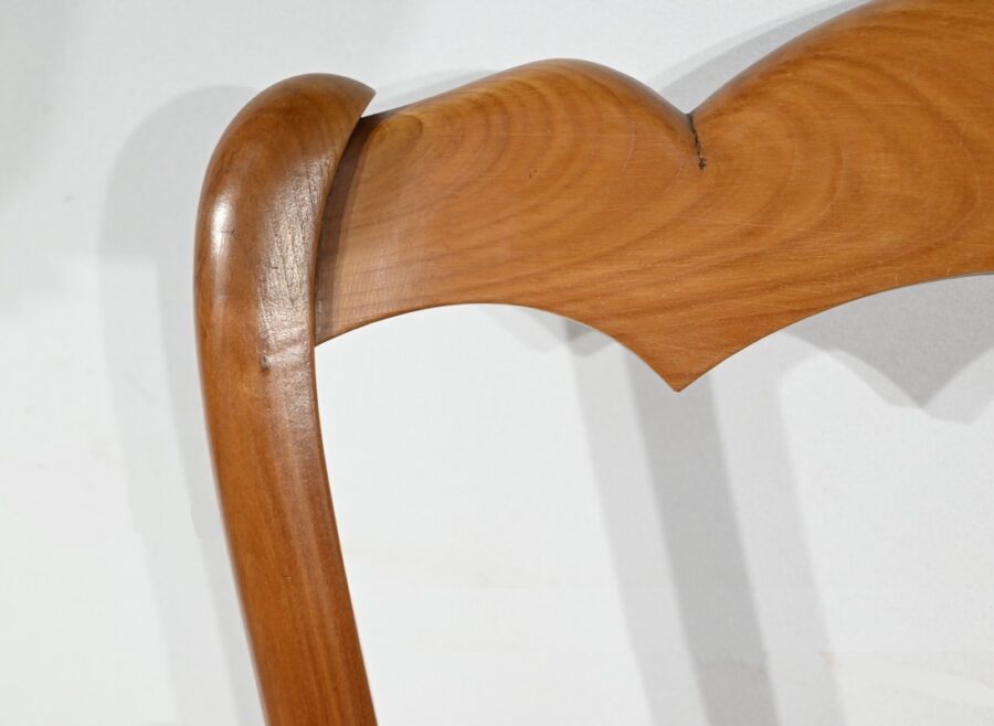 Fauteuil Grand-Mère en Merisier, style Louis Philippe – Fin XIXe – Image 6