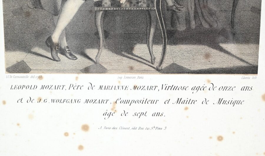 Gravure de la Famille Mozart, Imprimerie Lemercier – Milieu XIXe – Image 14
