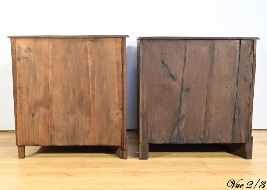 Paire d’Importantes Encoignures de Propriété en Noyer, style Régence – XVIIIe – Image 19