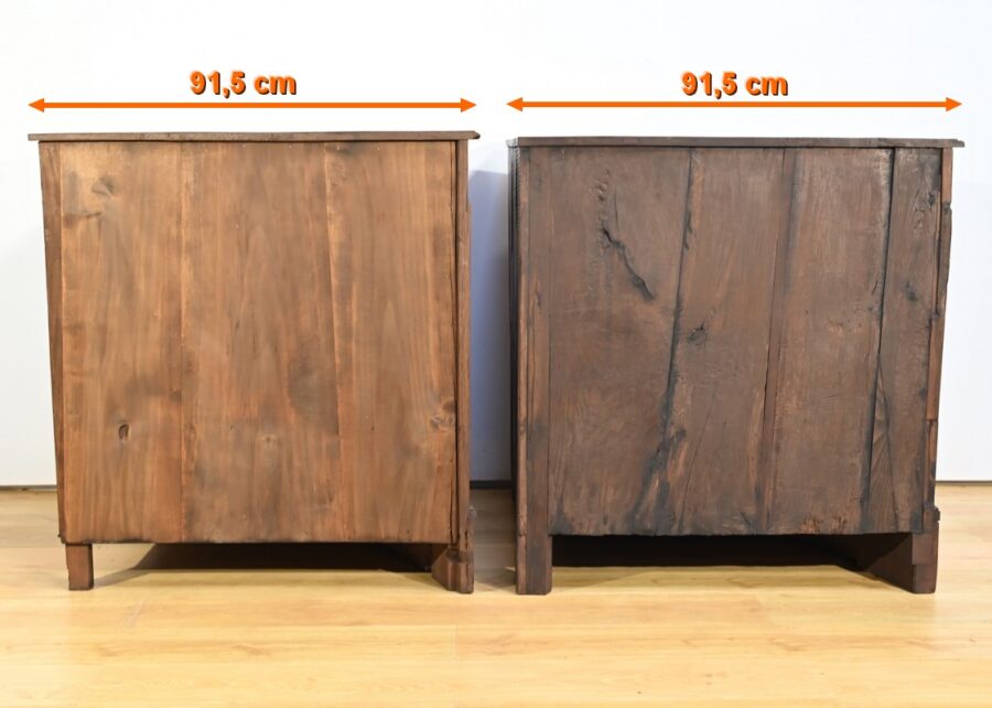 Paire d’Importantes Encoignures de Propriété en Noyer, style Régence – XVIIIe – Image 23