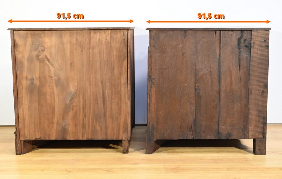 Paire d’Importantes Encoignures de Propriété en Noyer, style Régence – XVIIIe – Image 24