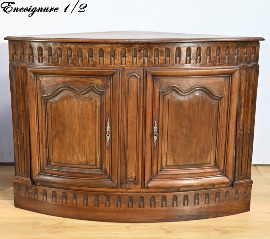 Paire d’Importantes Encoignures de Propriété en Noyer, style Régence – XVIIIe – Image 8
