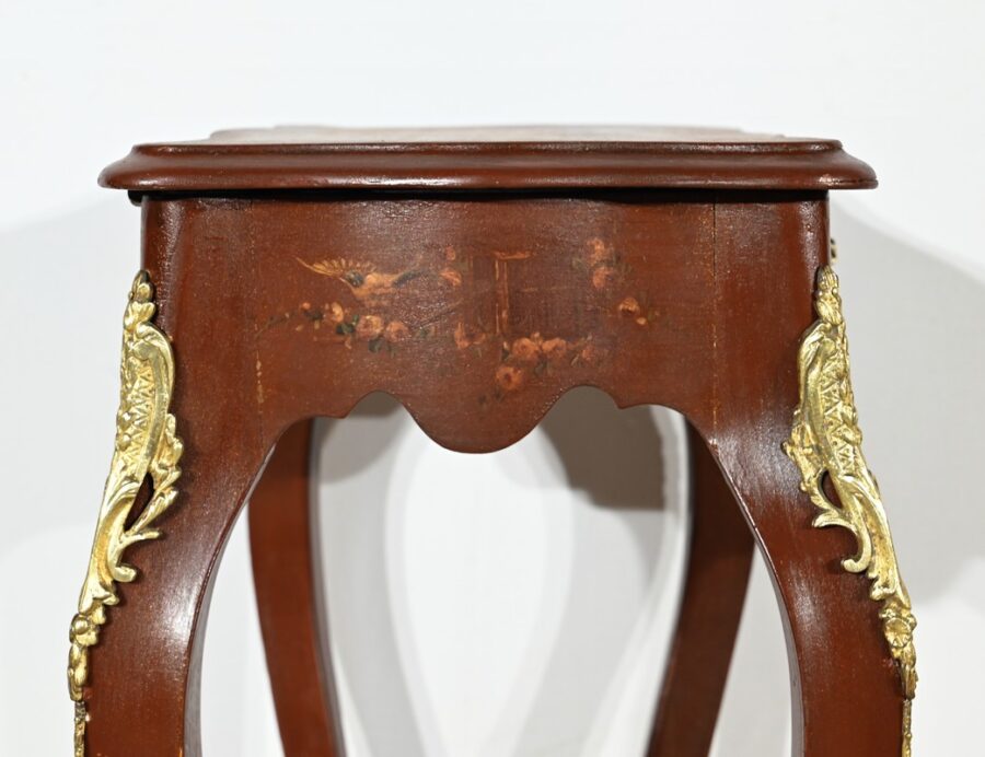 Petite Table à Ouvrage en Bois Laqué, style Louis XV – Fin XIXe – Image 16