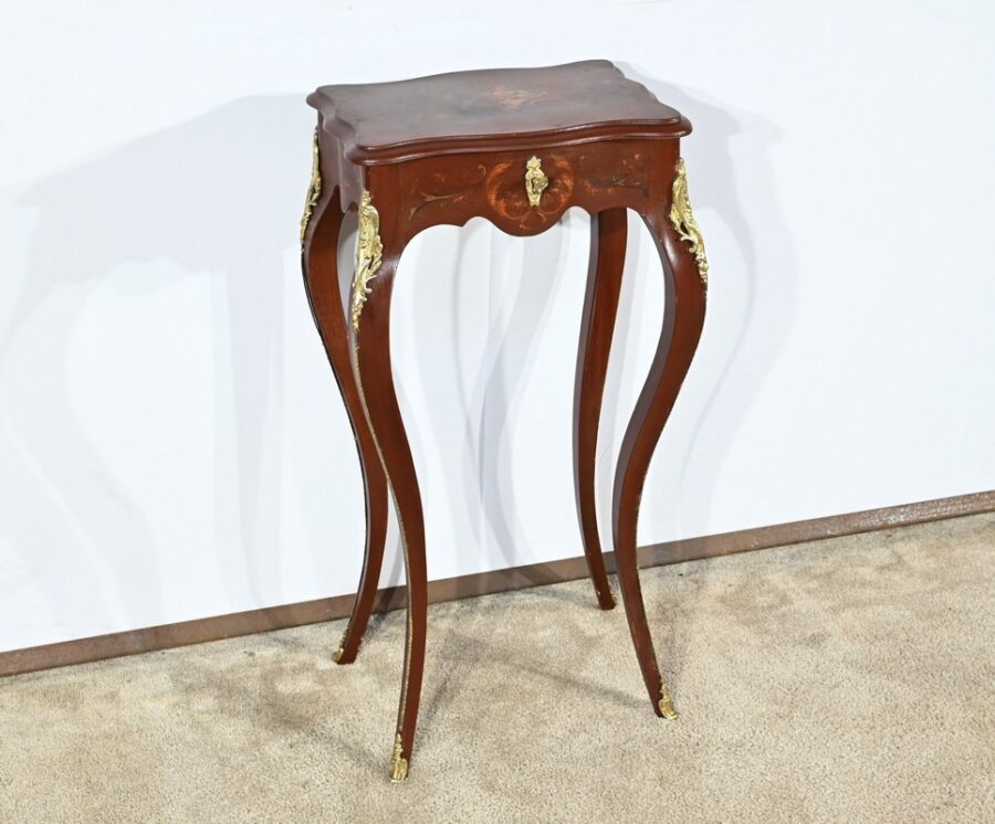 Petite Table à Ouvrage en Bois Laqué, style Louis XV – Fin XIXe – Image 2