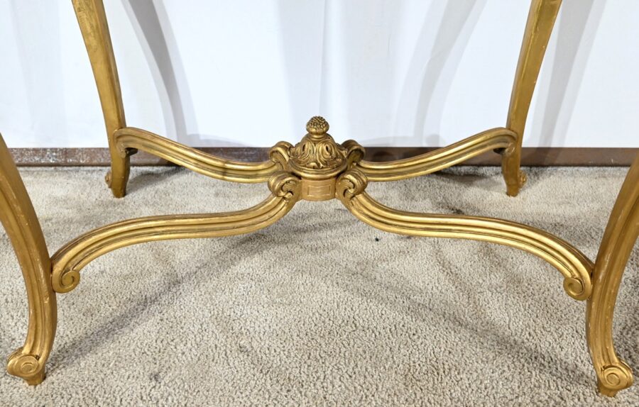 Petite Table de Milieu en Bois Doré, style Louis XV – Fin XIXe – Image 16