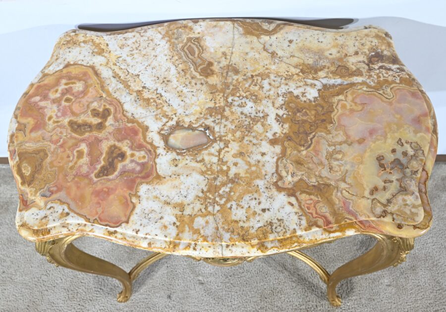 Petite Table de Milieu en Bois Doré, style Louis XV – Fin XIXe – Image 4