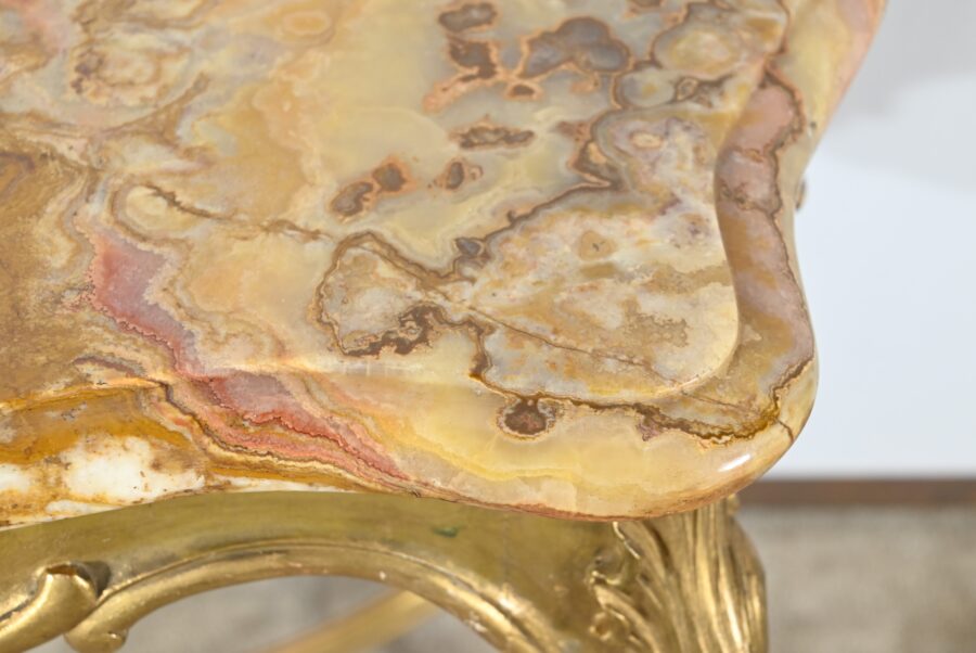 Petite Table de Milieu en Bois Doré, style Louis XV – Fin XIXe – Image 7