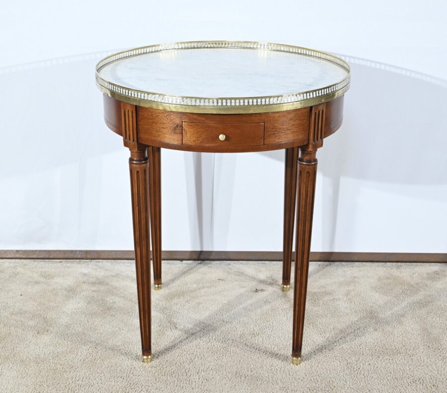 Table Bouillotte en Acajou, style Louis XVI – Milieu XXe