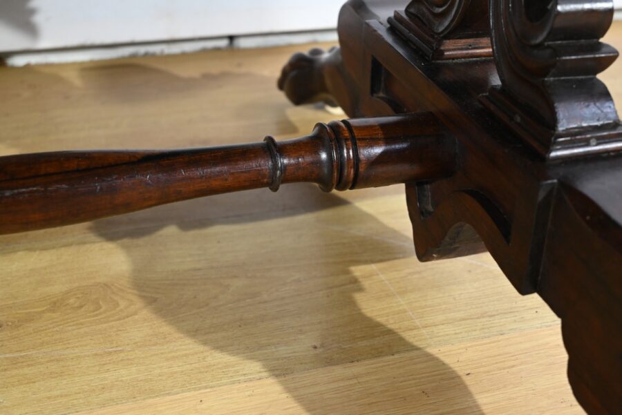 Table Bureau à Volets en Palissandre Massif, époque Restauration – Début XIXe – Image 18
