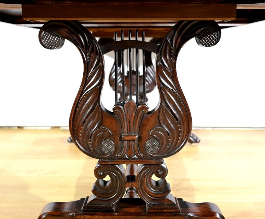Table Bureau à Volets en Palissandre Massif, époque Restauration – Début XIXe – Image 20
